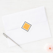 Minimalistische oranje diamant geometrische vorm ronde sticker