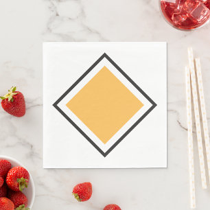 Minimalistische oranje diamant geometrische vorm servet