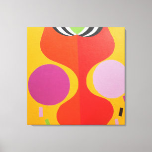Minimalistische oranje en gele canvasprint canvas afdruk