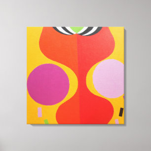 Minimalistische oranje en gele canvasprint canvas afdruk