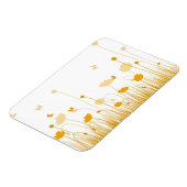 Minimalistische oranje en witte klaprozen weide bl magneet (Linkerzijde)