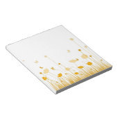 Minimalistische oranje en witte klaprozen weide bl notitieblok (Schuin)