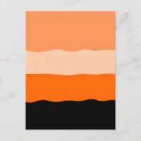 Minimalistische Oranje en zwarte Wavy strepen