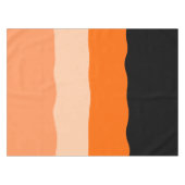 Minimalistische Oranje en zwarte Wavy strepen Tafelkleed (Voorkant (Horizontaal))