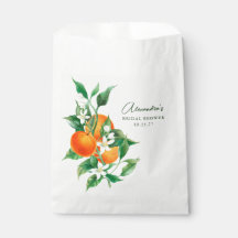 Minimalistische Oranje Fruit Botanische Bruiloft B