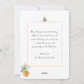 Minimalistische Oranje krans fotokaart Feestdagenkaart (Achterkant)