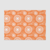 Minimalistische Oranje Mandala Geometrische Bloem  Tissuepapier (Voorkant)