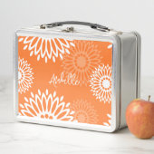 Minimalistische Oranje Mandala Geometrische Bloeme (In situ)