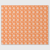 Minimalistische Oranje Mandala Geometrische Bloeme Cadeaupapier (Vlak)