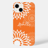 Minimalistische Oranje Mandala Geometrische Bloeme Case-Mate iPhone Case (Achterkant)