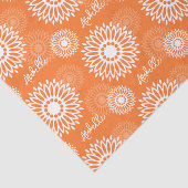 Minimalistische Oranje Mandala Geometrische Bloeme Tissuepapier (Detail)