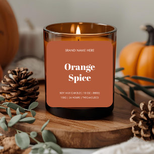 Minimalistische Oranje Spice Herfst Vierkante Sticker