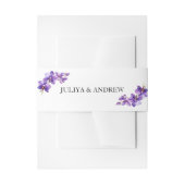 Minimalistische orchidee en witte bruiloft uitnodigingen wikkel (Voorkant Voorbeeld)