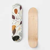 Minimalistische organische bladeren skateboard ont (Voorkant)