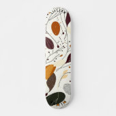 Minimalistische organische bladeren skateboard ont (Voorkant)