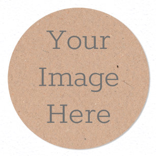 Minimalistische Organische Rustieke Bruine Kraftpa Ronde Sticker