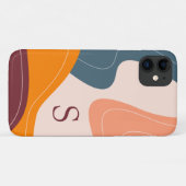 Minimalistische organische vormen golven monogram Case-Mate iPhone case (Achterkant (horizontaal))