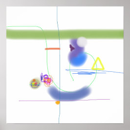 Minimalistische organische vormen poster