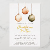 Minimalistische Ornamenten Kerstfeest Uitnodiging (Voorkant)