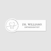 Minimalistische orthodontist naamplaatje (Voorkant)