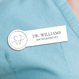 Minimalistische orthodontist naamplaatje