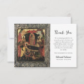 Minimalistische Orthodoxe Christelijke Begrafenis Bedankkaart (Voorkant)