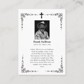 Minimalistische Orthodoxe Foto Memorial Prayer Kaa Plaatskaartje (Achterkant)