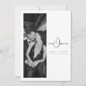 Minimalistische Oude Rijke Bruiloft Foto Save the Date (Voorkant)