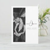 Minimalistische Oude Rijke Bruiloft Foto Save the Date (Staand voorkant)