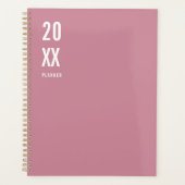 Minimalistische Oude Roze Ongedateerde Weekelijkse Planner (Voorkant)