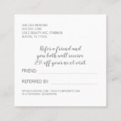 Minimalistische oude schoonheid | Verwijs een vrie Aanbevelingskaartje (Achterkant)