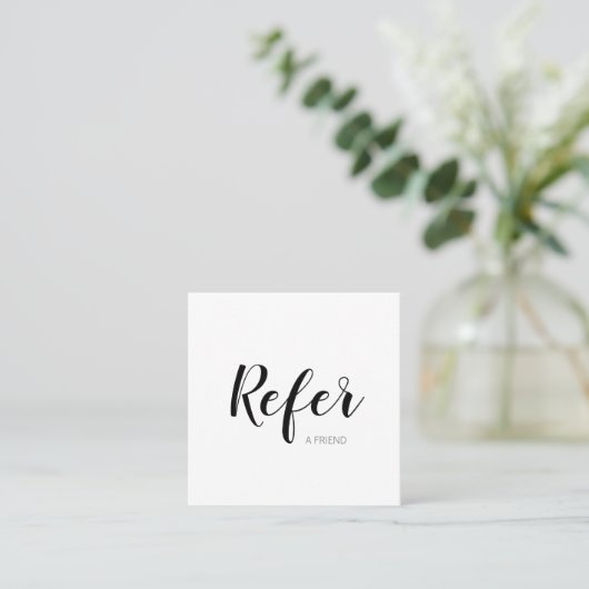 Minimalistische oude schoonheid | Verwijs een vrie Aanbevelingskaartje (Staand voorkant)