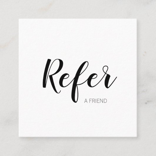 Minimalistische oude schoonheid | Verwijs een vrie Aanbevelingskaartje (Voorkant)