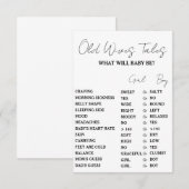 Minimalistische Oude Vrouwen Verhalen Baby Shower  Kaart (Voorkant / Achterkant)