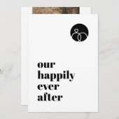 Minimalistische Our Happily Ever After Moderne Vet Save The Date (Voorkant / Achterkant)