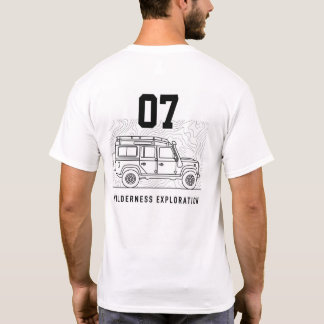 Minimalistische Overland Defender No 07 Blockcore T-shirt