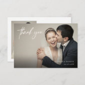 Minimalistische Overlay Aangepaste horizontale Tro Bedankkaart (Voorkant / Achterkant)