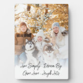 Minimalistische overlay van familiefoto met aangep fotoplaat (voorkant)