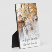 Minimalistische overlay van familiefoto met aangep fotoplaat (Zijkant)