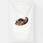 Minimalistische Overvloedige Thanksgiving-ontwerp Spandoek (Verticaal)