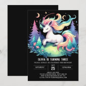 Minimalistische paarden verjaardag kaart (Voorkant / Achterkant)