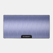 Minimalistische paars-blauw geborsteld aluminium t bureaumat (Voorkant)