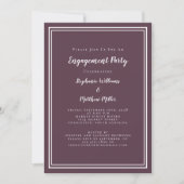 Minimalistische Paars-bruiloft Cassis Engagement P Kaart (Voorkant)