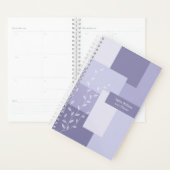 Minimalistische Paarse Abstracte Zachte Botanische Planner (Display)