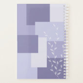 Minimalistische Paarse Abstracte Zachte Botanische Planner (Achterkant)