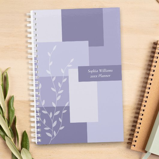 Minimalistische Paarse Abstracte Zachte Botanische Planner