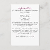 Minimalistische Paarse Aster Bruiloft Behuizing Ka Informatiekaartje (Voorkant)