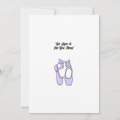 Minimalistische Paarse balletverjaardagsfeestuitno Kaart (Achterkant)
