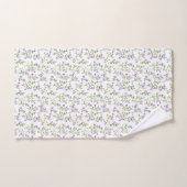 Minimalistische paarse bloemen bad handdoek (Handdoek)