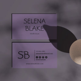 Minimalistische Paarse Boho | Trendy Retro Chic Visitekaartje